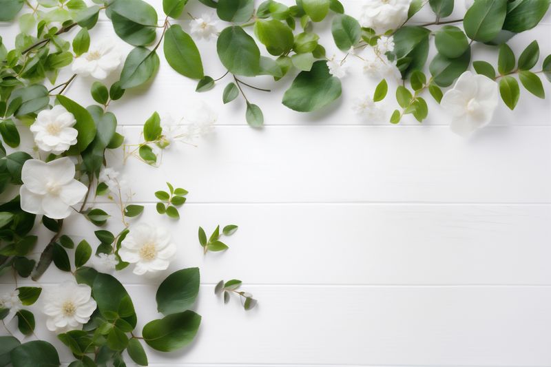 spring flower space floral wedding background white nature beautiful blossom celebration. Generative AI.