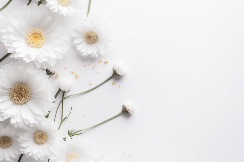 flower celebration beautiful background nature floral garden white blossom wedding spring. Generative AI.