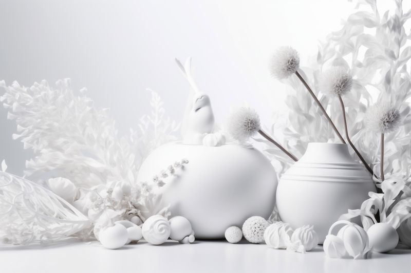 plant white background wedding spring celebration nature flower floral beautiful blossom. Generative AI.