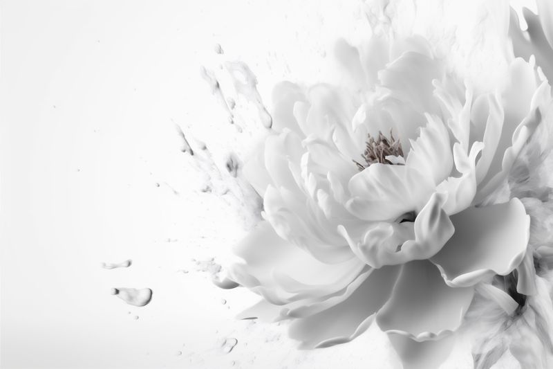 floral background leaf flower beautiful wedding white spring blossom nature celebration. Generative AI.