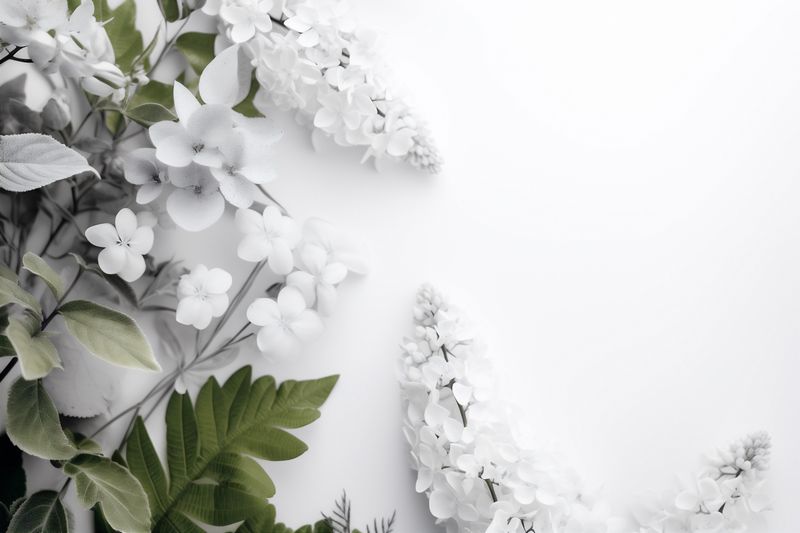 nature blossom wedding spring background celebration floral green beautiful flower white. Generative AI.