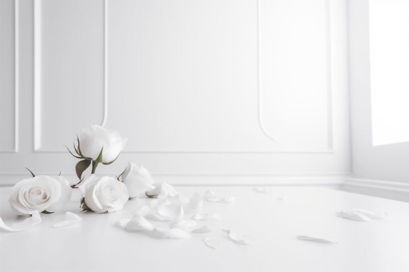 celebration bright floral spring nature wedding background beautiful blossom flower white. Generative AI.