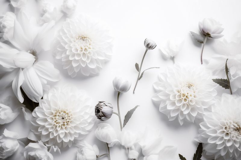 background nature floral blossom copy rose spring white flower celebration space beautiful. Generative AI.
