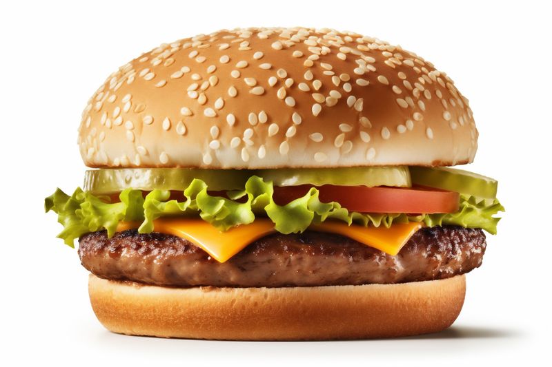 sandwich food hamburger fast fast fat meat food beef burger snack. Generative AI.