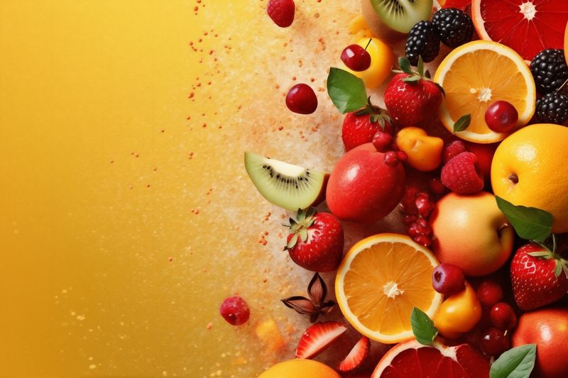 orange ice juice food apple hookah fruit grape background healthy smoke. Generative AI.