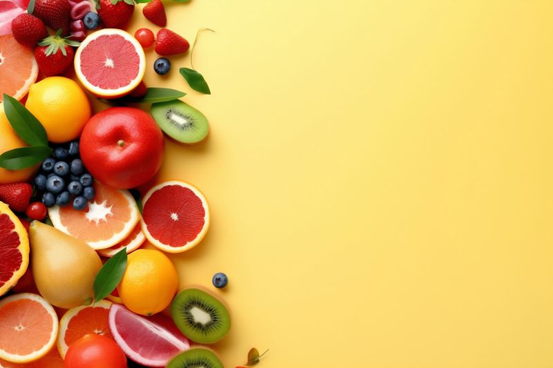 smoke juice hookah fruit background apple food orange white grape ice. Generative AI.