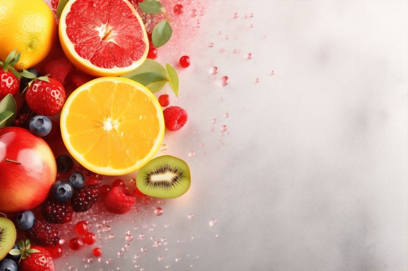 ice fruit juice ingredient orange food smoke apple grape background hookah. Generative AI.