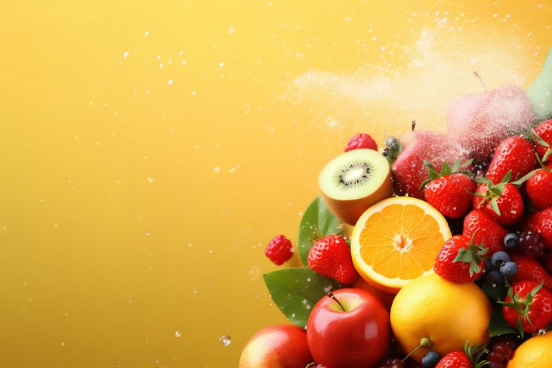 juice fruit isolated orange smoke background food hookah apple ice grape. Generative AI.