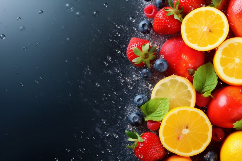 apple fruit hookah grape smoke ice orange isolated juice food background. Generative AI.