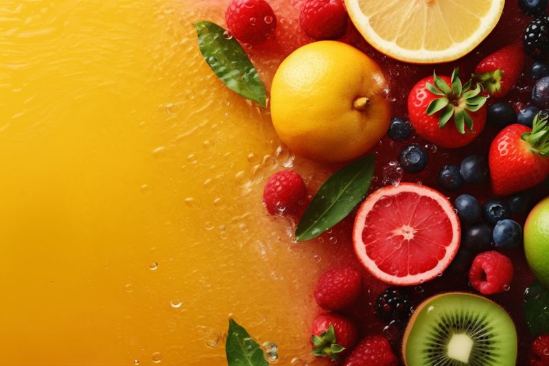 juice fruit smoke ice tropical grape orange background food hookah apple. Generative AI.