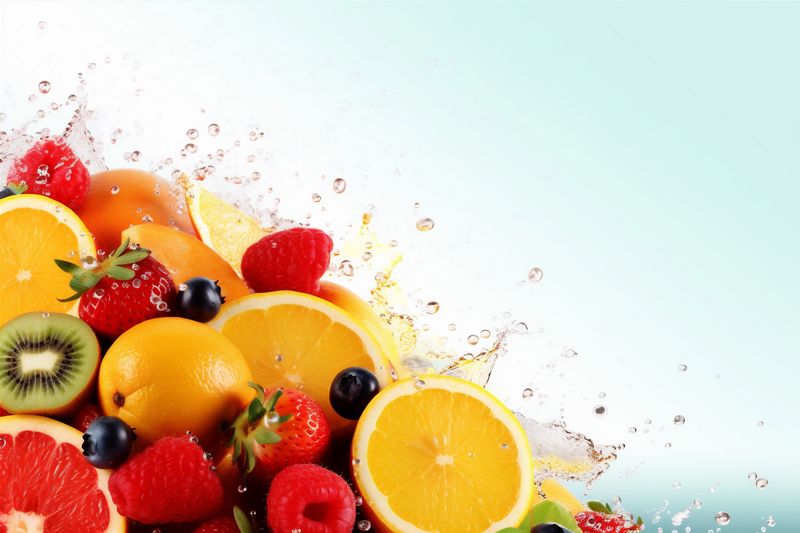 smoke fresh ice grape food juice hookah fruit orange background apple. Generative AI.