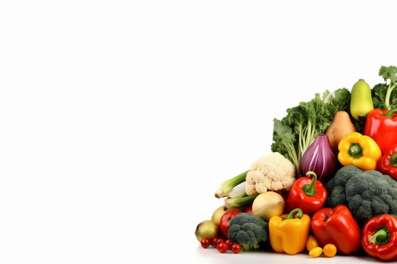 produce tomato food white vegetarian fruit isolated background green vegetable healthy. Generative AI.