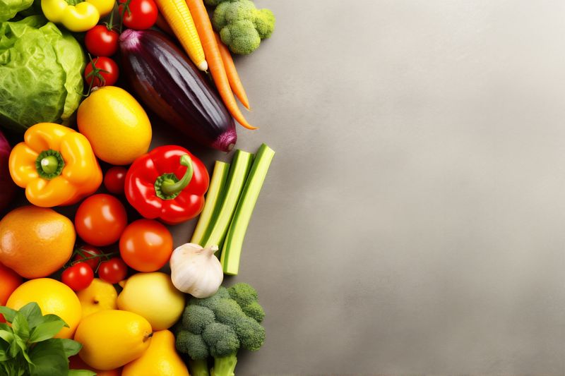 healthy ingredient kitchen vegetable dark vegetarian fresh food cooking table background. Generative AI.