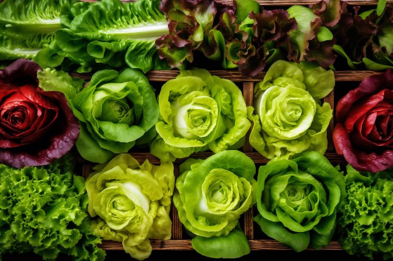 vegetable salad background vegetarian dark diet green rustic food healthy fresh. Generative AI.