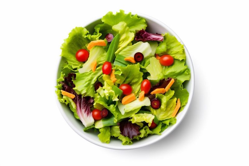 vegetable tomato vegetarian lettuce lunch food fresh healthy green salad. Generative AI.