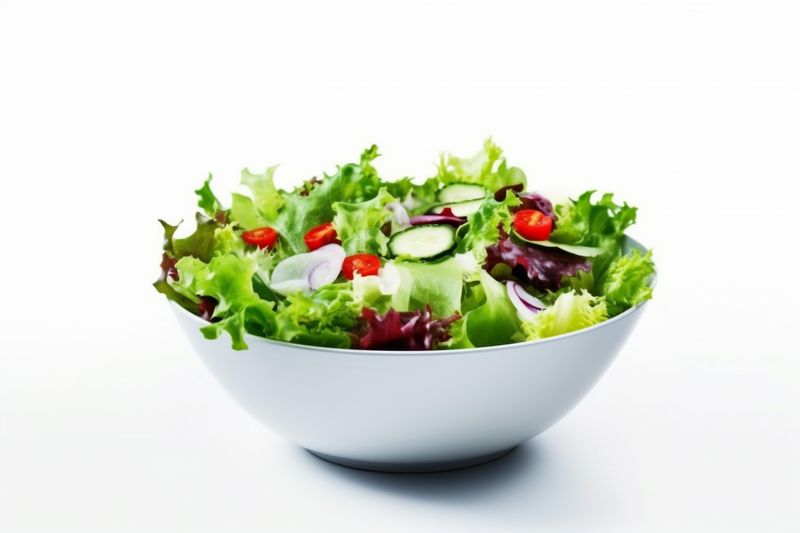 lettuce fresh vegetarian food lunch healthy tomato salad vegetable green. Generative AI.