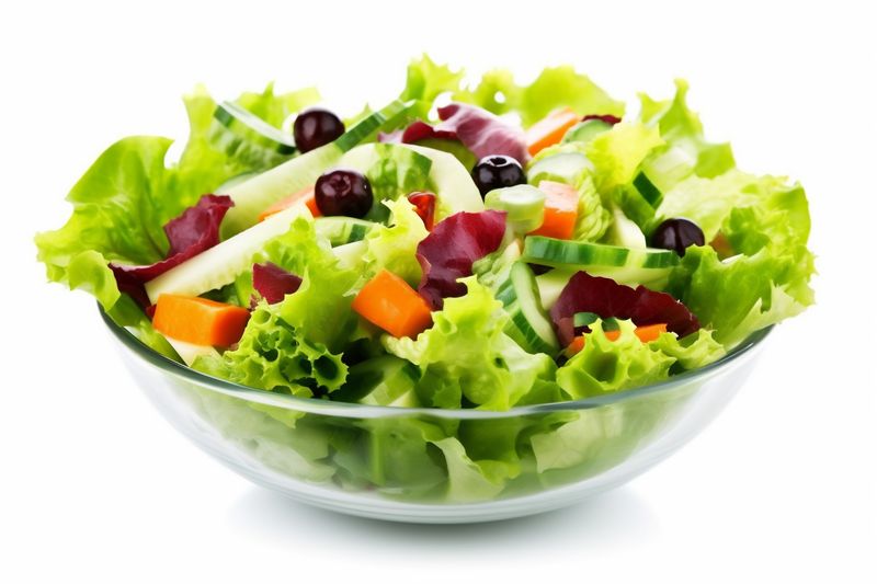 tomato vegetable lettuce salad vegetarian green fresh food lunch healthy. Generative AI.