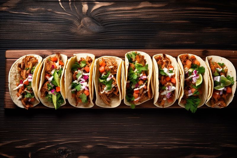 tomato chili taco meal sauce vegetable fresh pepper mexican food. Generative AI.