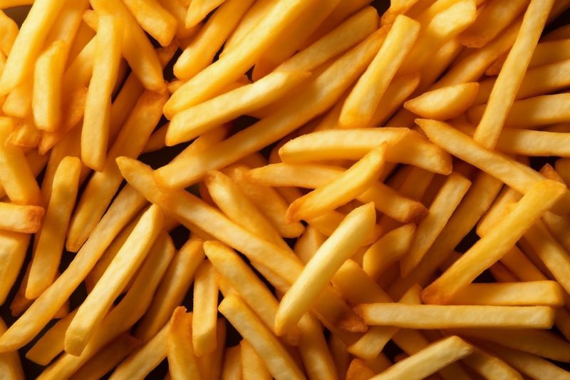 fry chip tasty meal background snack potato french gold fat food. Generative AI.