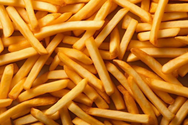 meal chip food snack fry background french calories potato fat tasty. Generative AI.