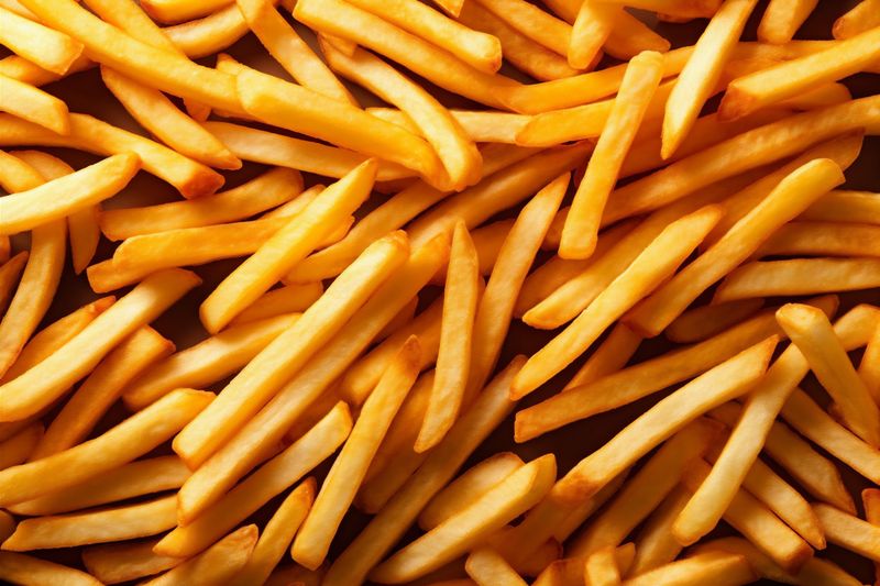 fry food french american tasty meal snack chip background fat potato. Generative AI.