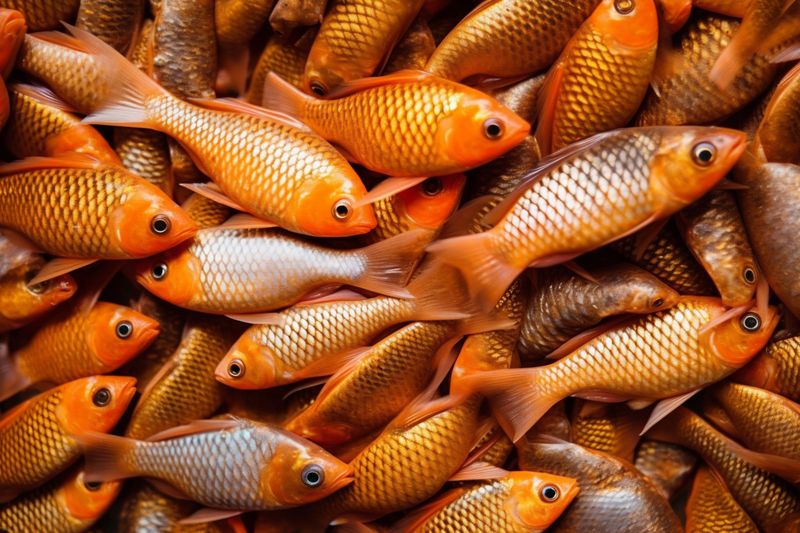 healthy seafood raw fish meal smoked background sea dinner food fresh. Generative AI.