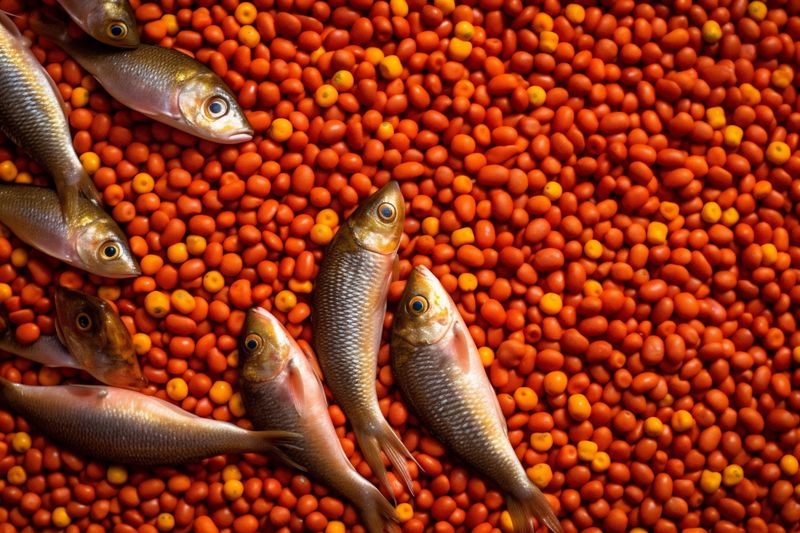 food dinner raw background smoked healthy fresh seafood meal fish cuisine. Generative AI.