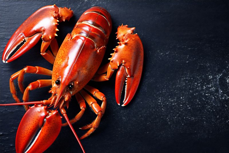 crawfish boiled seafood lobster claw nutrition cooked red crayfish background food. Generative AI.