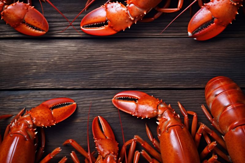 lobster red crayfish food seafood crawfish claw cooked grill background boiled. Generative AI.