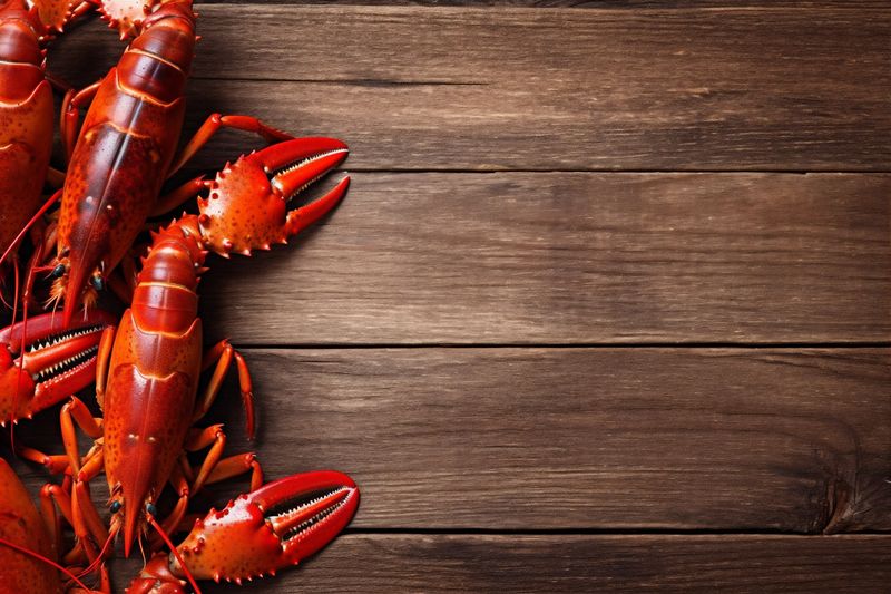 claw crayfish seafood crawfish background cooked lobster food freshness red boiled. Generative AI.