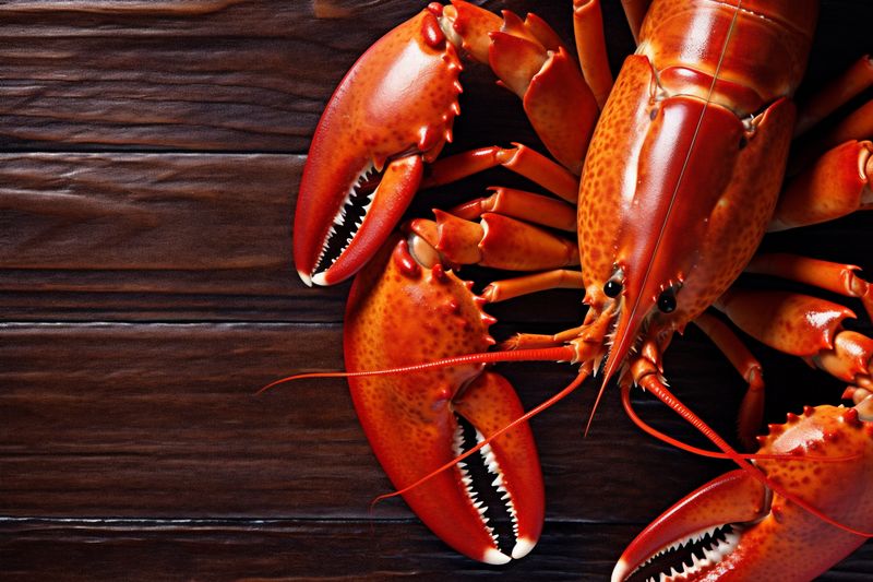 claw healthy boiled background lobster seafood red cooked food crayfish crawfish. Generative AI.