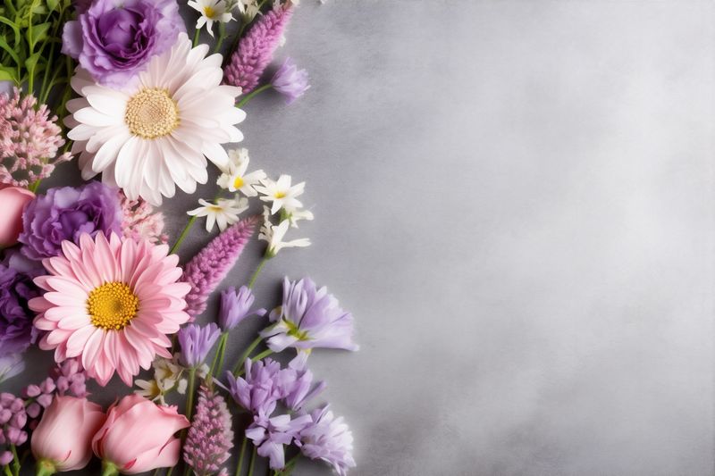 valentine bouquet background flower blossom nature pink wedding minimal leaf floral. Generative AI.