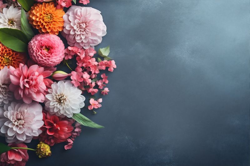 flower pink wedding blossom bouquet nature background valentine white floral leaf. Generative AI.