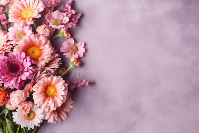 wedding love valentine flower blossom nature pink leaf background floral bouquet. Generative AI.