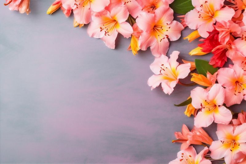 beautiful leaf background blossom pink valentine wedding nature flower floral bouquet. Generative AI.