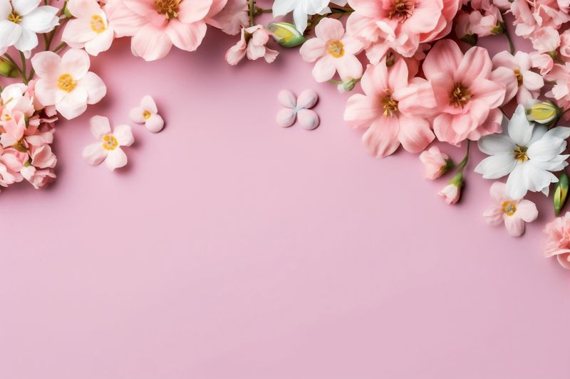 nature bouquet flower blossom floral valentine background leaf white wedding pink. Generative AI.
