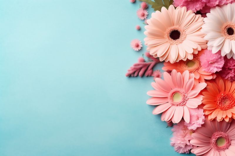 pink valentine space background nature flower floral text for leaf wedding blossom bouquet. Generative AI.