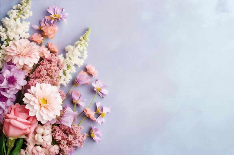 flower bouquet background valentine summer nature leaf blossom wedding pink floral. Generative AI.