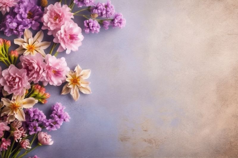 blossom valentine floral leaf pink for flower background nature space wedding text bouquet. Generative AI.