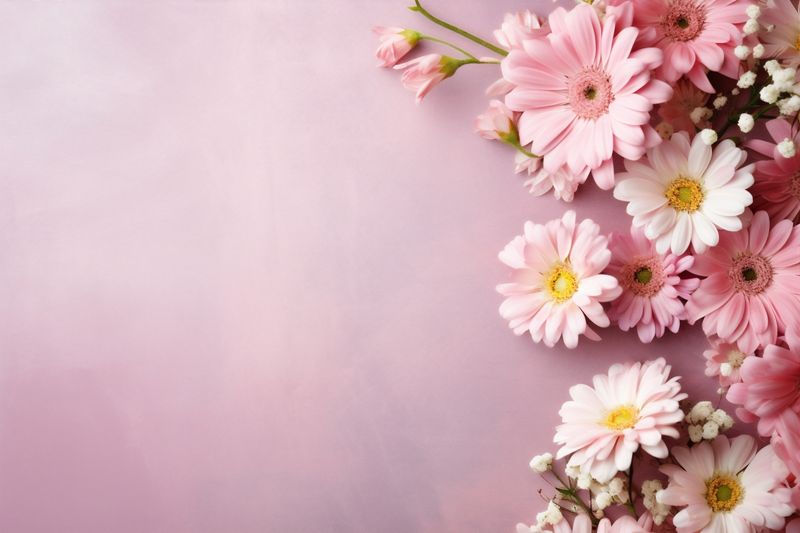 flower background pink leaf valentine wedding bouquet nature floral blossom plant. Generative AI.