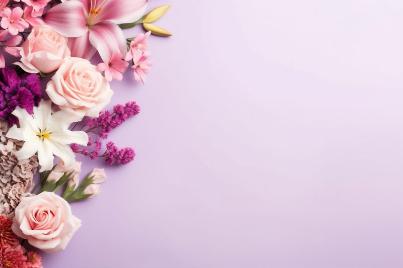 leaf blossom background wedding valentine bouquet nature floral flower pink rose. Generative AI.