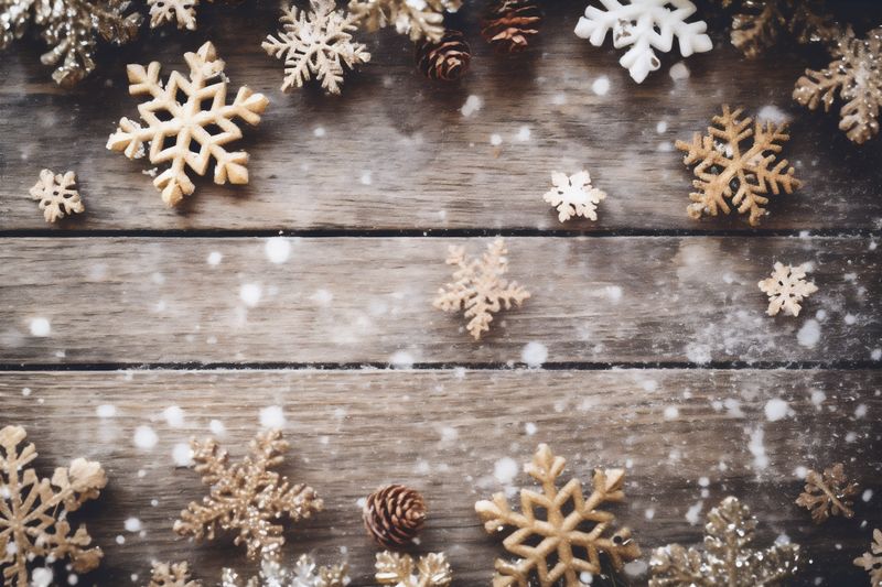 space background year christmas copy christmas snowflakes new decoration card holiday gold tree. Generative AI.