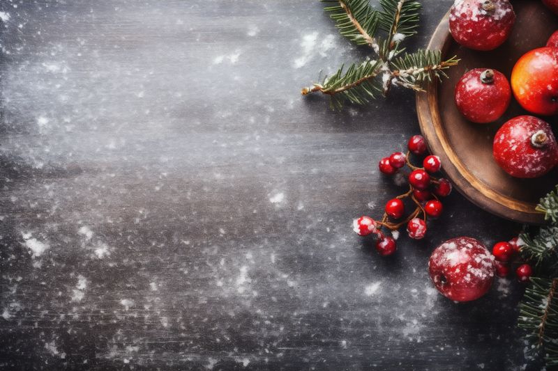 new gold christmas decoration snowflakes year card holiday new tree background christmas year. Generative AI.