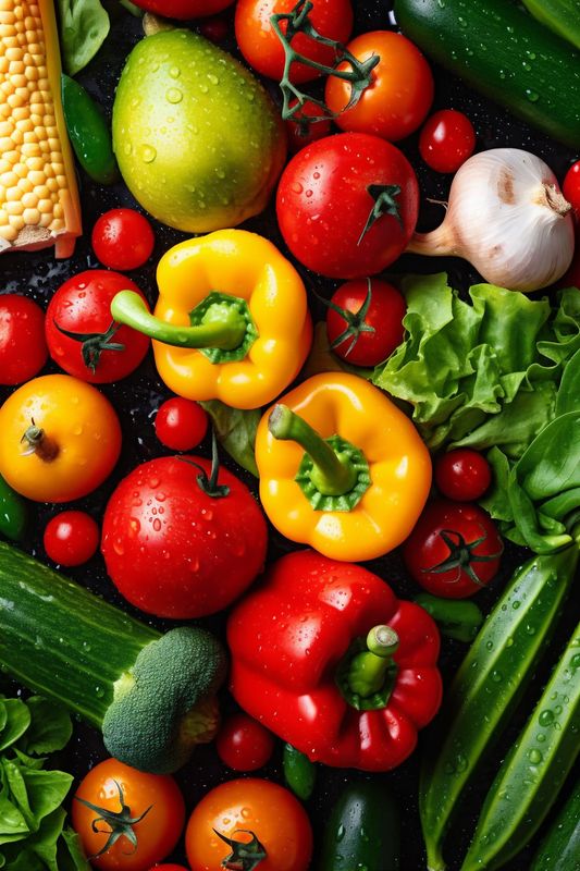 healthy background splash food fresh close-up vegetarian organic green drop water vegetable. Generative AI.