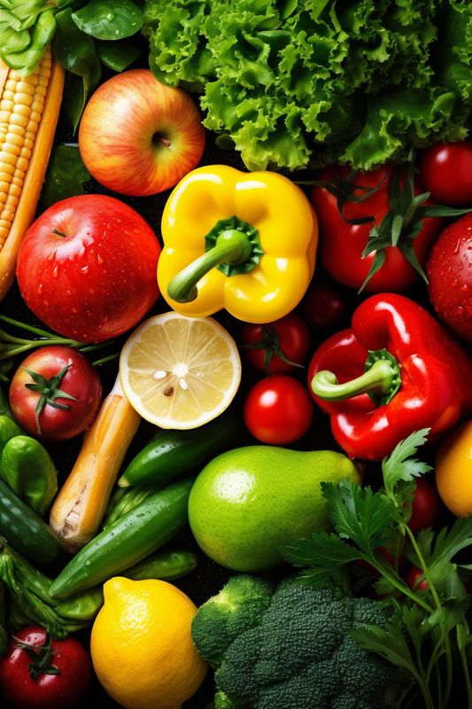 green background fresh vegetarian drop vegetable water close-up organic healthy food raw. Generative AI.