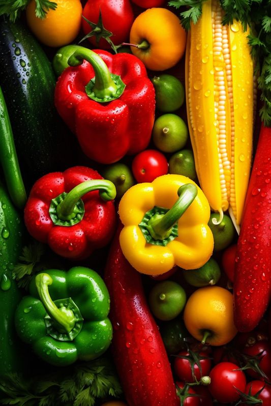 water green raw close-up vegetarian healthy fresh background vegetable organic food drop. Generative AI.