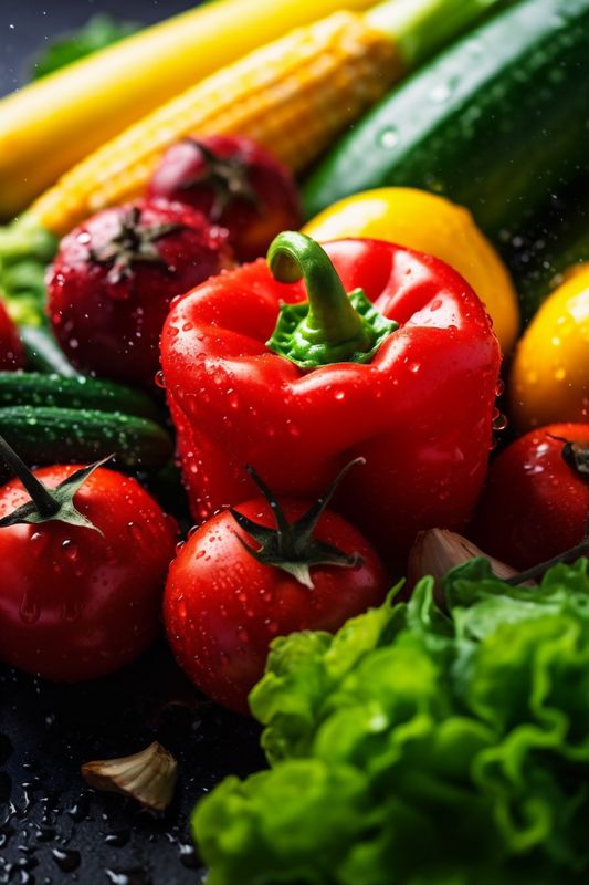 healthy background vegetarian drop close-up green food leaf vegetable organic fresh water. Generative AI.