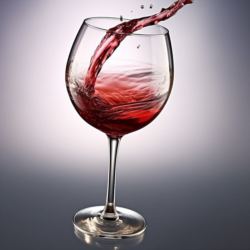 glass gradient drink closeup wine liquid red pouring alcohol party background. Generative AI.