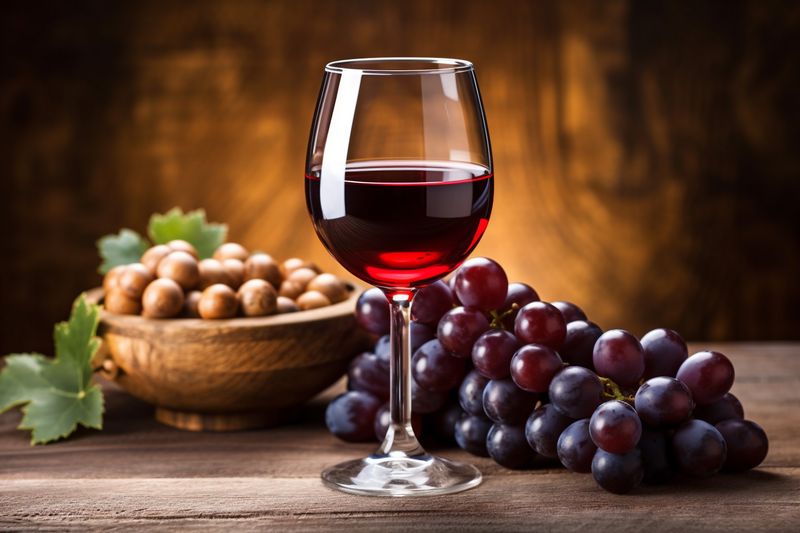 winery luxury background grape food beverage drink alcohol bottle glass wine. Generative AI.