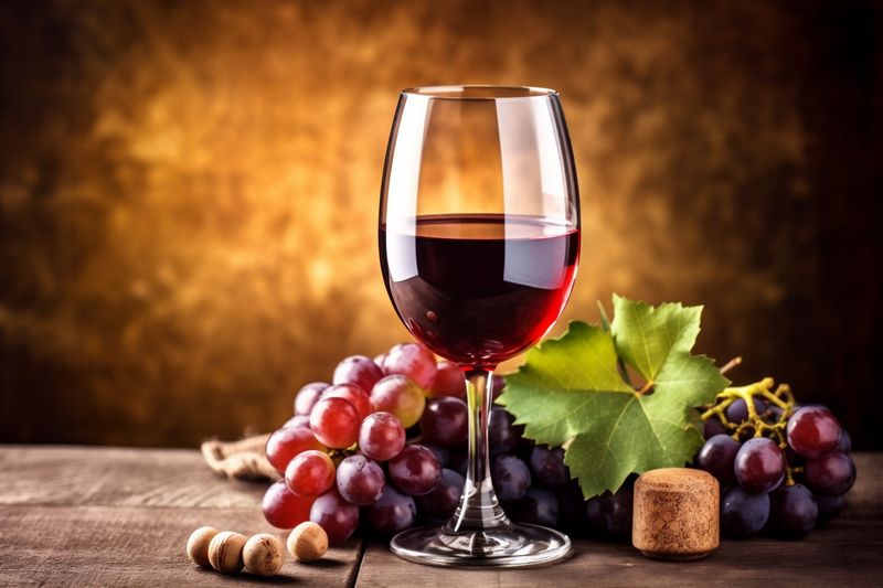 bottle food winery white beverage grape glass alcohol wine background drink. Generative AI.